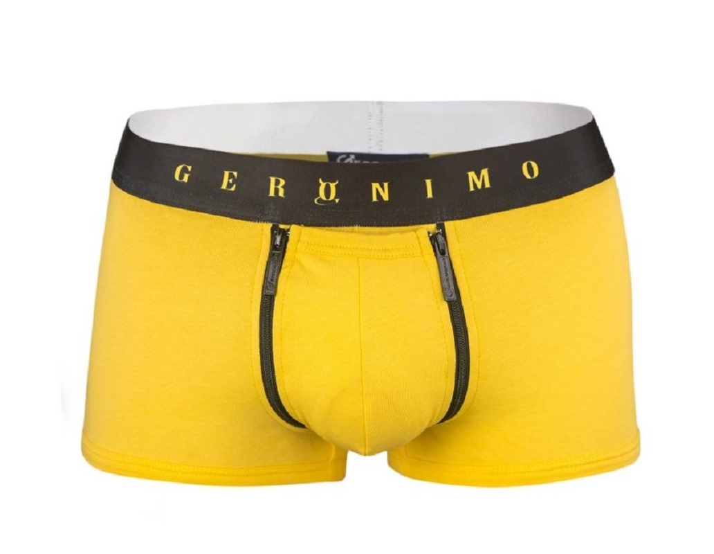 Hannover STEFAN geronimo erotic push or zipp boxer mit reissverschluss yellow2