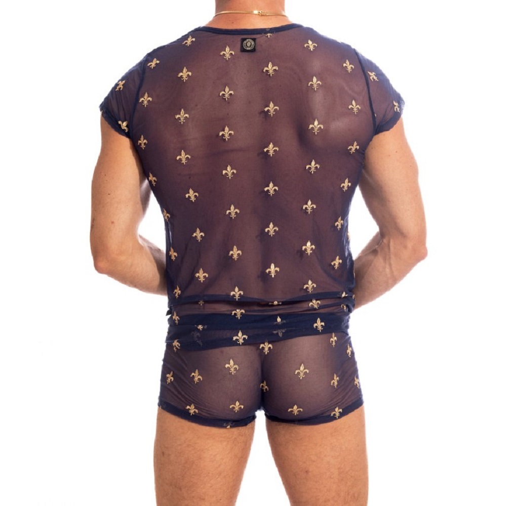 LHommeInvisible Hannover STEFAN charlemagne navy see through embroidered tshirt men2
