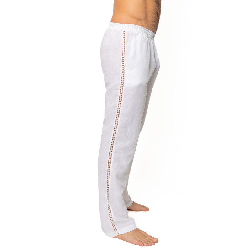 LHommeInvisibleHannoverSTEFAN mykonos mens cotton linen resortwear trousers